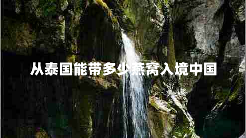 從泰國(guó)能帶多少燕窩入境中國(guó)