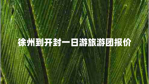 徐州到開封一日游旅游團(tuán)報(bào)價(jià)
