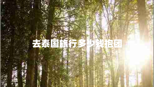 去泰國旅行多少錢抱團