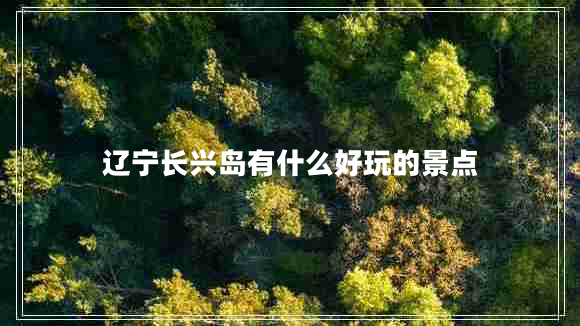 遼寧長興島有什么好玩的景點