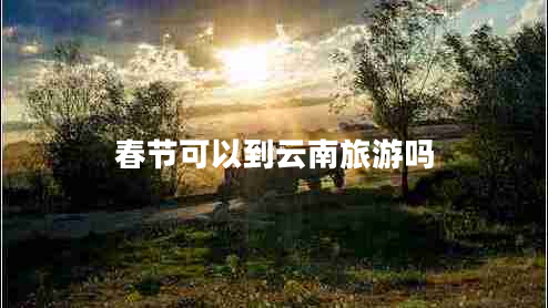 春節(jié)可以到云南旅游嗎