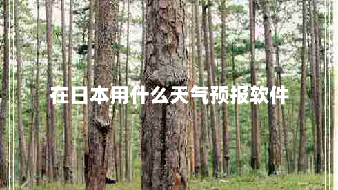 在日本用什么天氣預(yù)報(bào)軟件