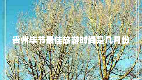 貴州畢節(jié)最佳旅游時間是幾月份