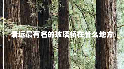 清遠(yuǎn)最有名的玻璃橋在什么地方