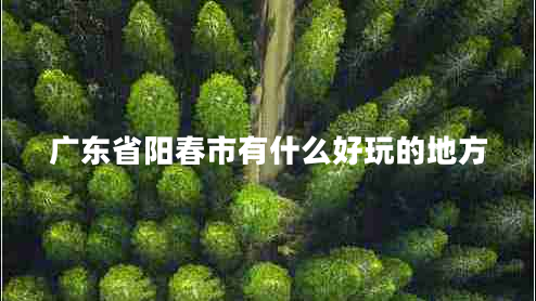 廣東省陽春市有什么好玩的地方