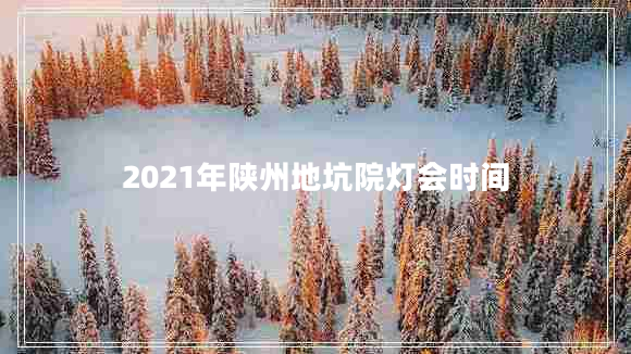 2021年陜州地坑院燈會時間