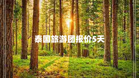 泰國旅游團報價5天