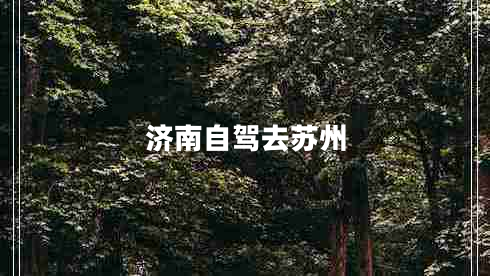 濟(jì)南自駕去蘇州