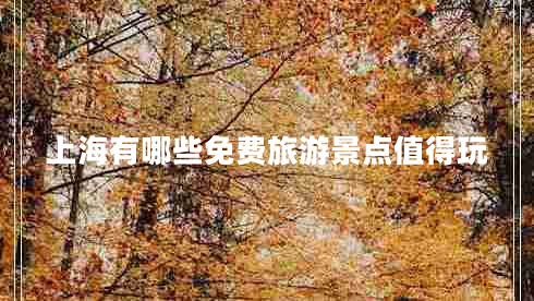 上海有哪些免費旅游景點值得玩