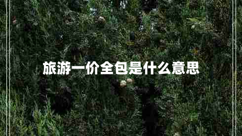 旅游一價全包是什么意思