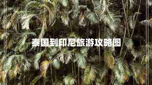 泰國(guó)到印尼旅游攻略圖