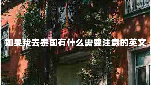 如果我去泰國(guó)有什么需要注意的英文
