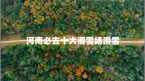 河南必去十大滑雪場滑雪
