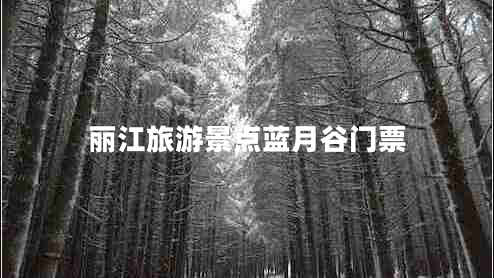 麗江旅游景點藍月谷門票
