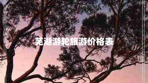 蕪湖游輪旅游價格表