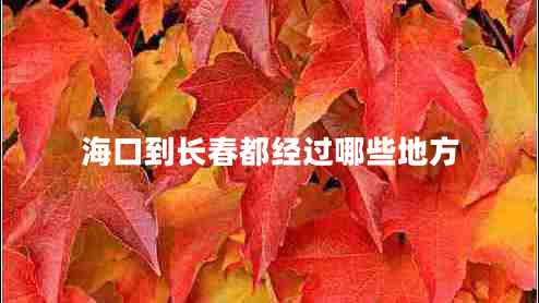 ?？诘介L春都經(jīng)過哪些地方