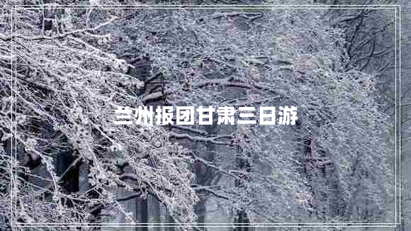 蘭州報(bào)團(tuán)甘肅三日游
