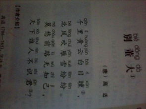 別董大古詩的詩句意思
