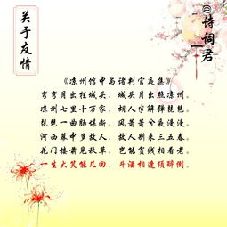 描寫朋友的詩句古詩詞