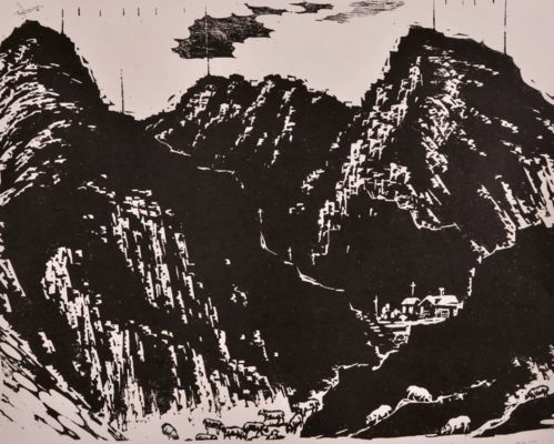 關于山中雪后的詩句背景