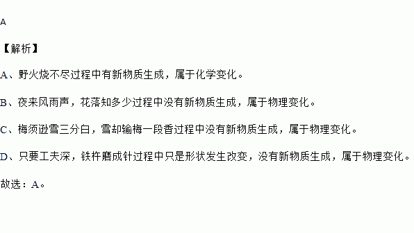 包含化學(xué)知識的古詩句