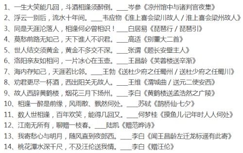 交友古詩句大全