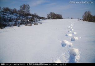雪中腳印詩句,描寫雪中腳印的詩句,贊美雪地腳印的詩句