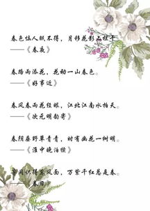 有關于春天景象的詩句