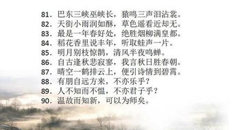 初中古詩重點詩句