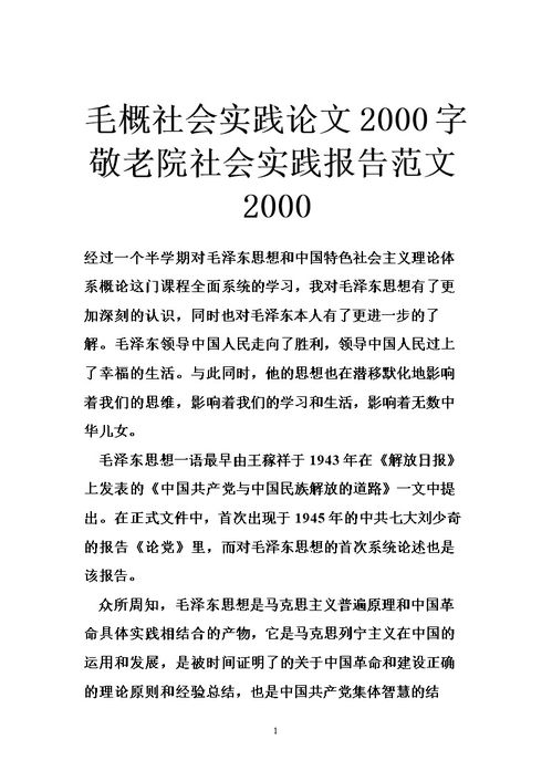 毛概實(shí)踐報(bào)告格式范文(毛概社會(huì)實(shí)踐報(bào)告格式)