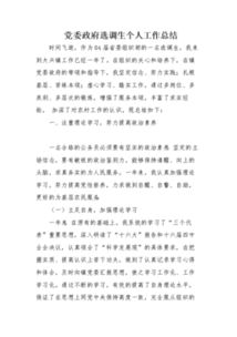選調生個人述職報告總結范文(選調生個人述職報告總結范文)