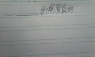怎樣寫好的感覺真好作文開頭