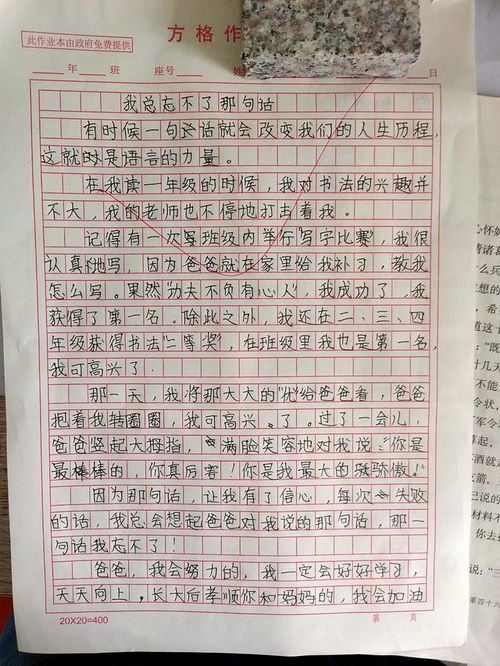 這一天我忘不了作文開(kāi)頭和結(jié)尾