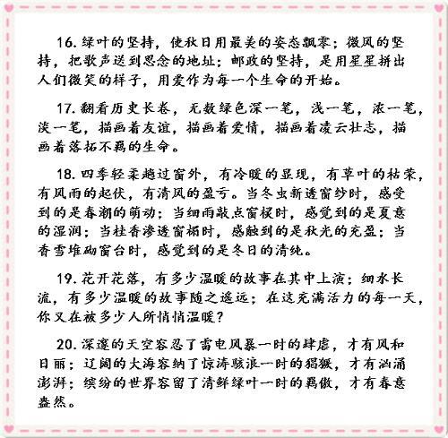 初中寫(xiě)人作文開(kāi)頭優(yōu)美句子摘抄大全集