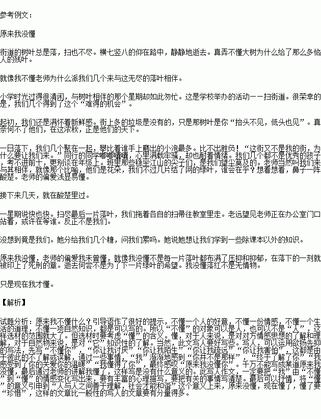 我終于讀懂了愛(ài)800字作文開(kāi)頭