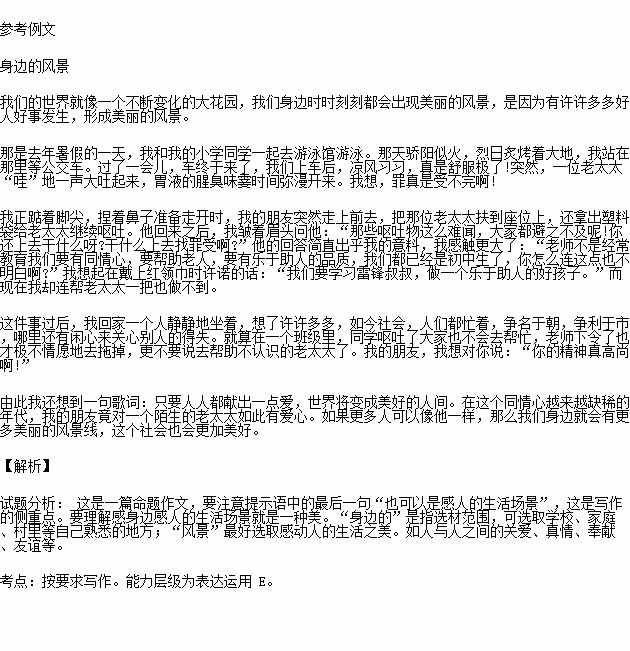 發(fā)現(xiàn)身邊的風景作文600字作文開頭