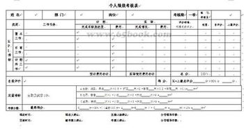 考核表個人總結(jié)范文()