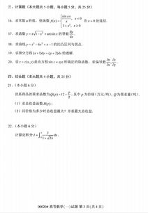 自考本科高等數(shù)學(xué)考點
