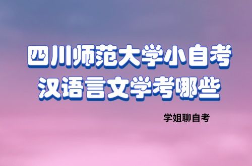 四川小自考漢語言文學(xué)本科科目