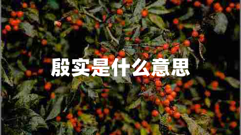 殷實是什么意思