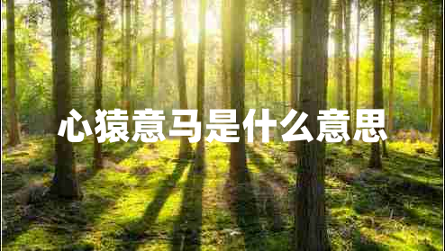 心猿意馬是什么意思