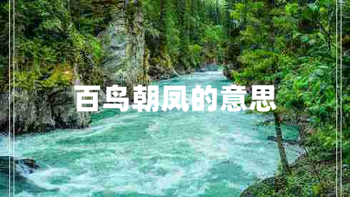 百鳥朝鳳的意思