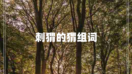 刺猬的猬組詞