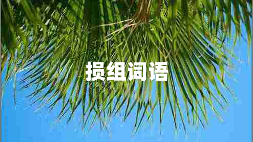 損組詞語
