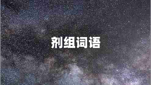 劑組詞語
