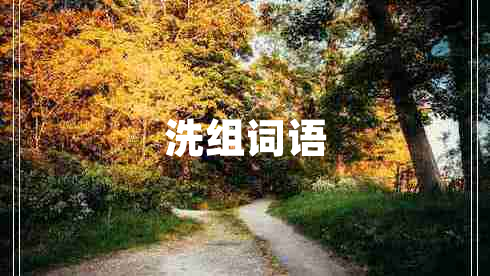 洗組詞語