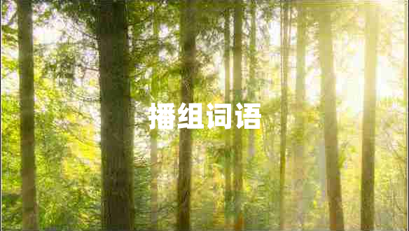播組詞語