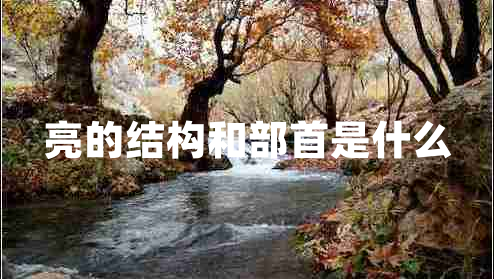 亮的結(jié)構(gòu)和部首是什么