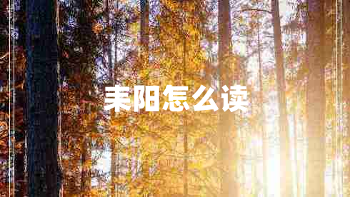 耒陽怎么讀