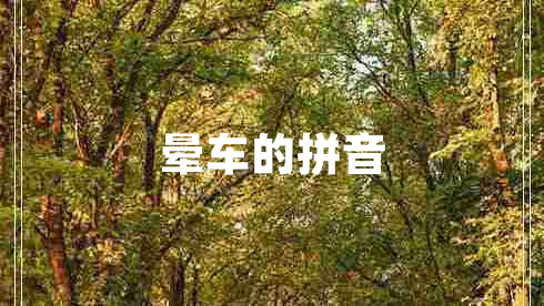 暈車的拼音
